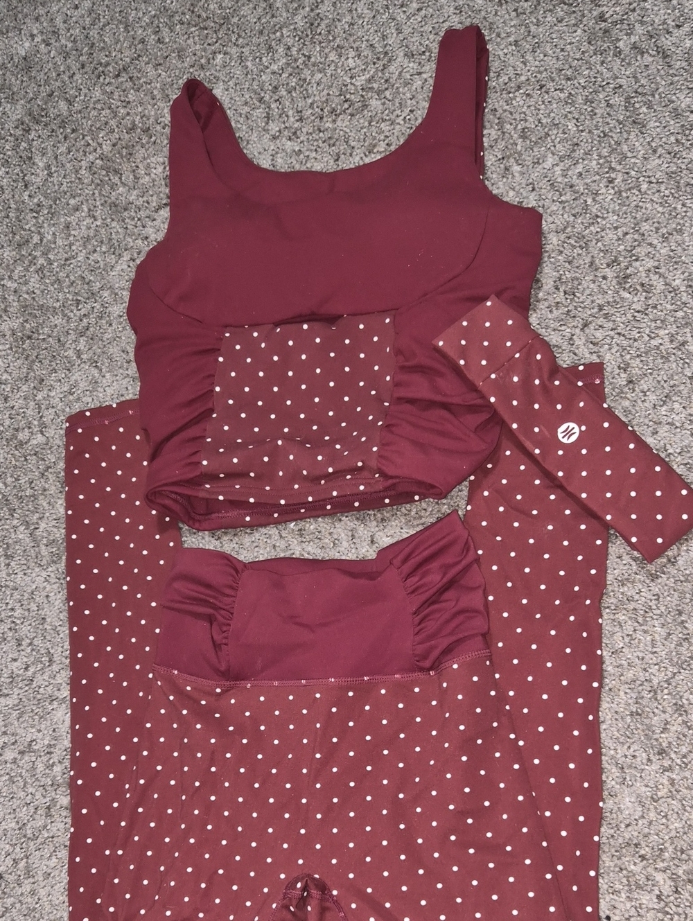 Polka Dot Burgundy Astoria Set